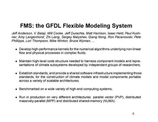 FMS: the GFDL Flexible Modeling System