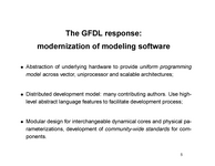 The GFDL tesponse: modernization of modeling software
