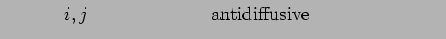 $\displaystyle \mbox{$B3J;RE@(B $i,j$\ $B$KF~$kA4$F$N(B antidiffusive $B%U(B
$B%i%C%/%9$NOB(B}$