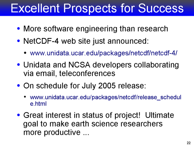 Excellent Prospects for Success