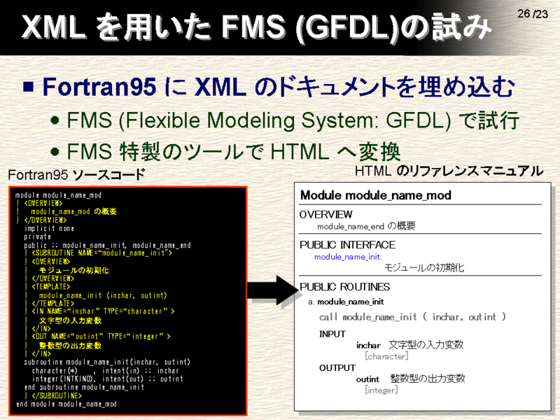 XML ���Ѥ��� FMS (GFDL)�λ��