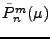 $\tilde{P}^m_n(\mu)$