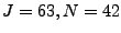 $J=63, N=42$