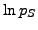 $\displaystyle \ln p_{S}$