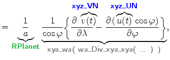 $\displaystyle = \underbrace{\Dinv{a}}_{ \mbox{{\cmssbx\textcolor{PineGreen}{RPl...
...\} }_{ \mbox{{\cmssbx\textcolor{Gray}{xya\_wa( wa\_Div\_xya\_xya( ... ) )}}} },$