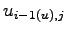 $\displaystyle u_{i-1(u),j}$