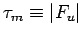 $\tau _{m}\equiv\vert F_{u}\vert$