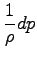 $\displaystyle \Dinv{\rho} dp$