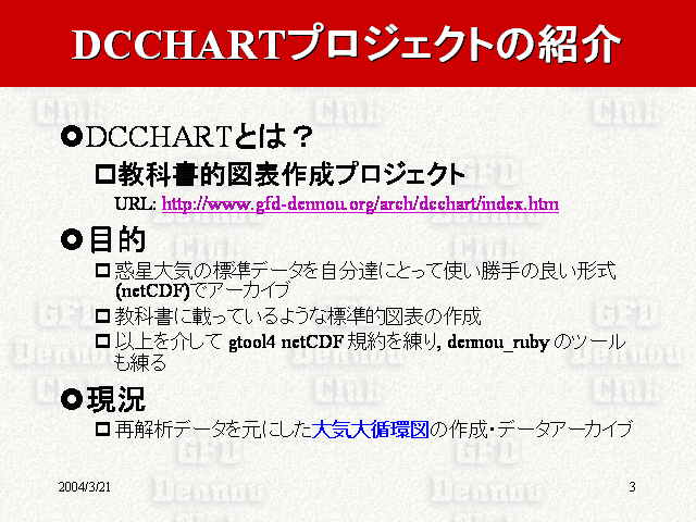  DCCHART �ץ��������ȤξҲ�