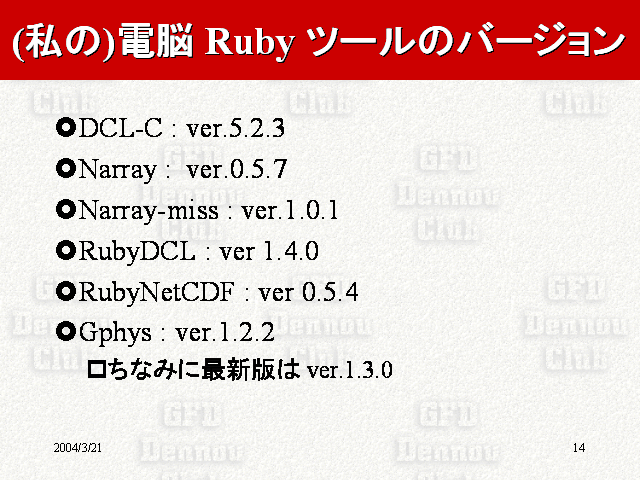  (���)��Ǿ Ruby �ġ���ΥС������