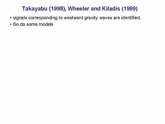  Takayabu (1998), Wheeler and Kiladis (1999)