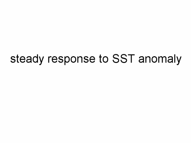  steady response to SST anomaly