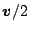 $\Dvect{v}/2$