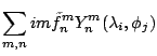 $\displaystyle \sum_{m,n} im \tilde{f}_n^m
Y_n^m (\lambda_i,\phi_j)$