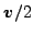 $\Dvect{v}/2$