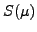$ S(\mu)$