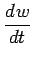 $\displaystyle \DD{w}{t}$