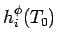 $h_{i}^{\phi}(T_{0})$