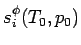 $s_{i}^{\phi}(T_{0}, p_{0})$