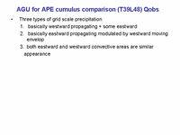  AGU for APE cumulus comparison (T39L48) Qobs