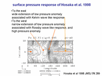  surface pressure responce of Hosaka etal. 1998