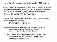  precipitation responce to the east of SST anomaly