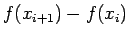 $\displaystyle f(x_{i+1}) - f(x_{i})$